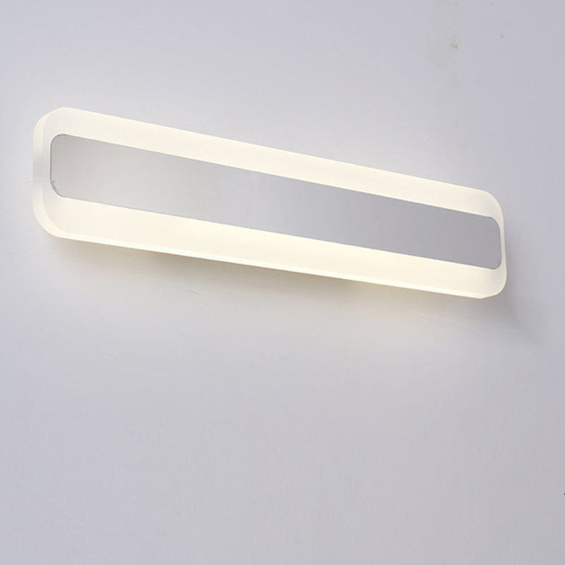 Rectangle Acrylic LED Vanity Mirror Light Modern Style Minimalism Wall Mount Lamp for Bathroom