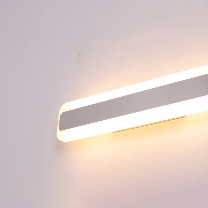 Rectangle Acrylic LED Vanity Mirror Light Modern Style Minimalism Wall Mount Lamp for Bathroom