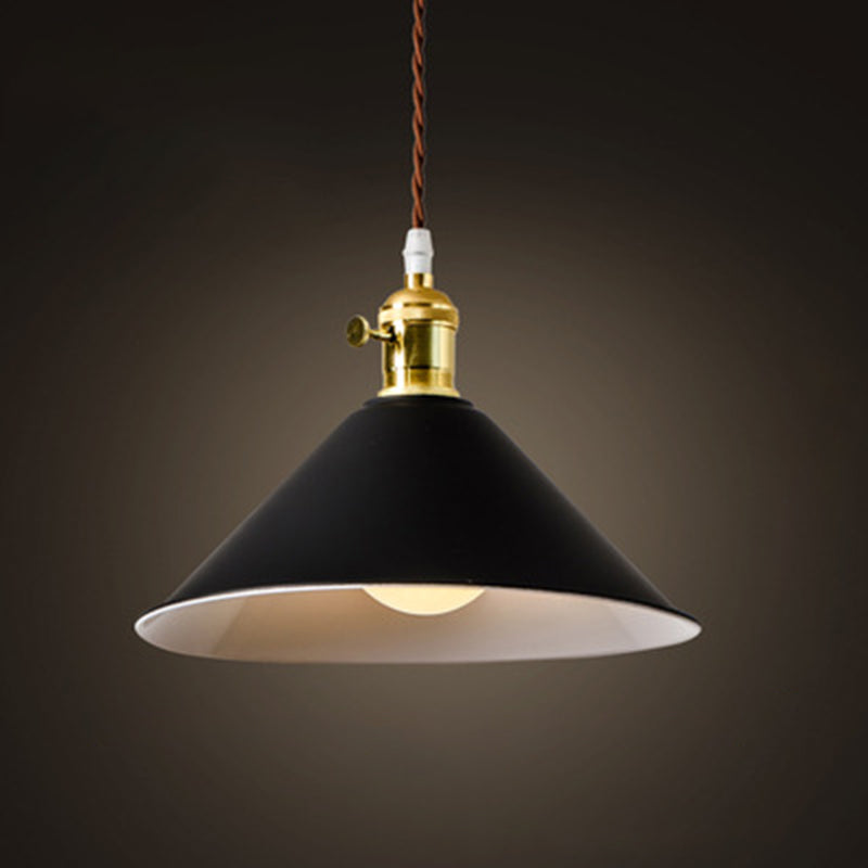 Metal Black Commercial Pendant Lighting Shaded Industrial Style Pendant Ceiling Light