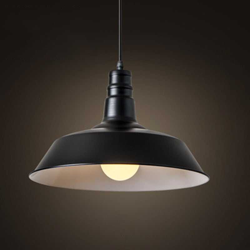 Metal Black Commercial Pendant Lighting Shaded Industrial Style Pendant Ceiling Light