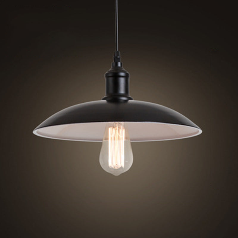 Metal Black Commercial Pendant Lighting Shaded Industrial Style Pendant Ceiling Light