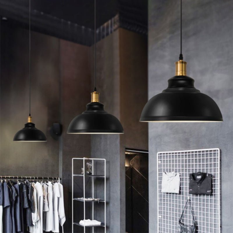 Metal Black Commercial Pendant Lighting Shaded Industrial Style Pendant Ceiling Light