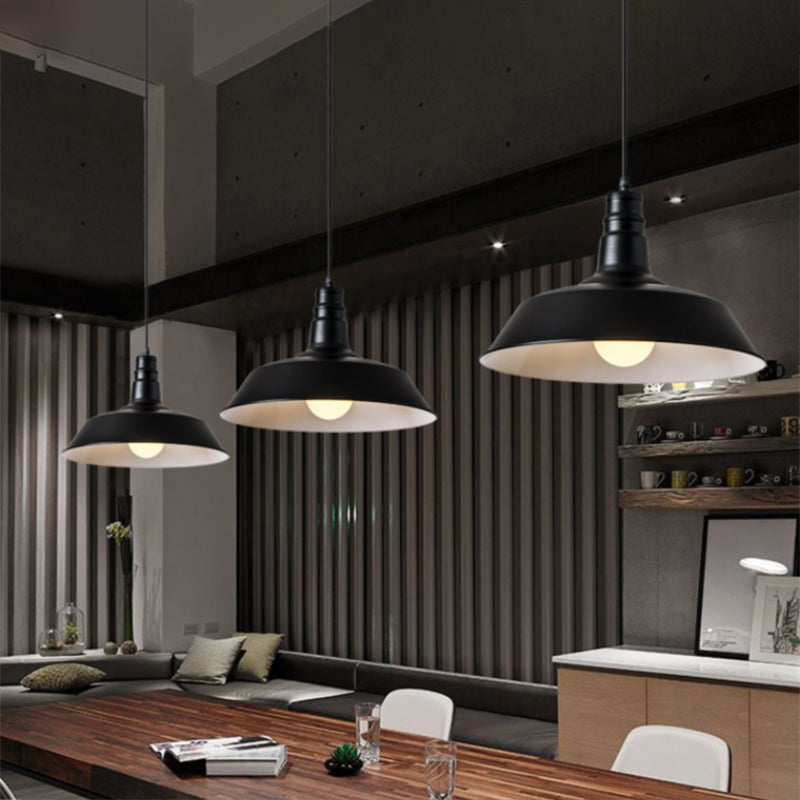 Metal Black Commercial Pendant Lighting Shaded Industrial Style Pendant Ceiling Light