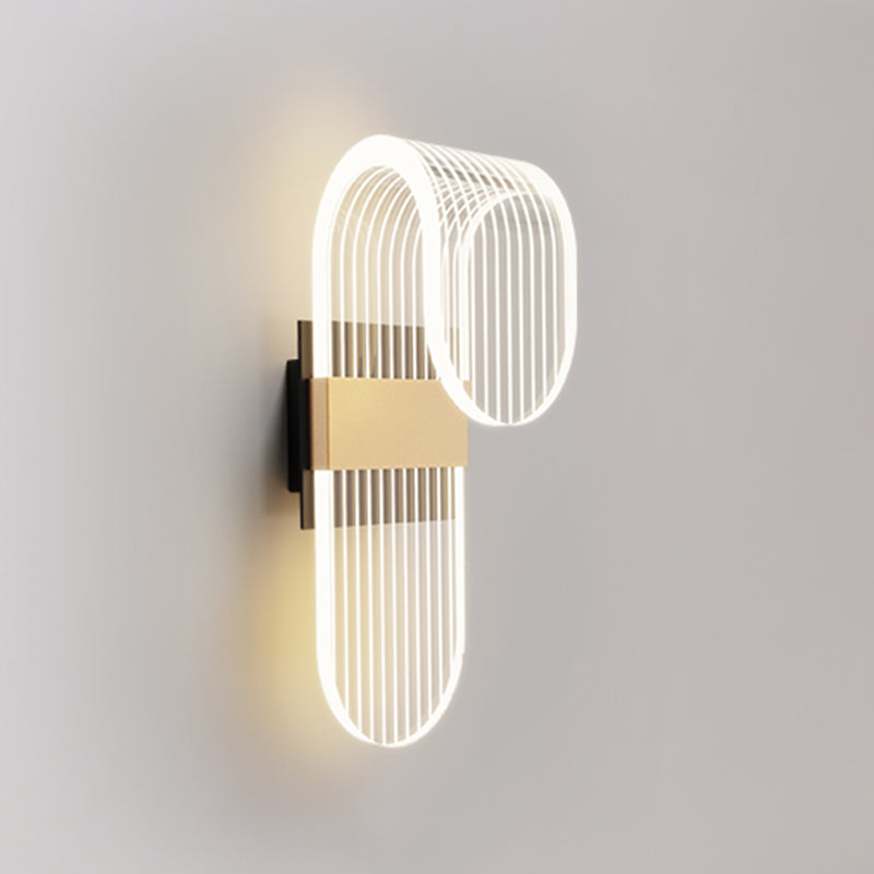 Contemporary Metal LED Wall Mounted Lighting 1-Light Wall Sconce for Living Room