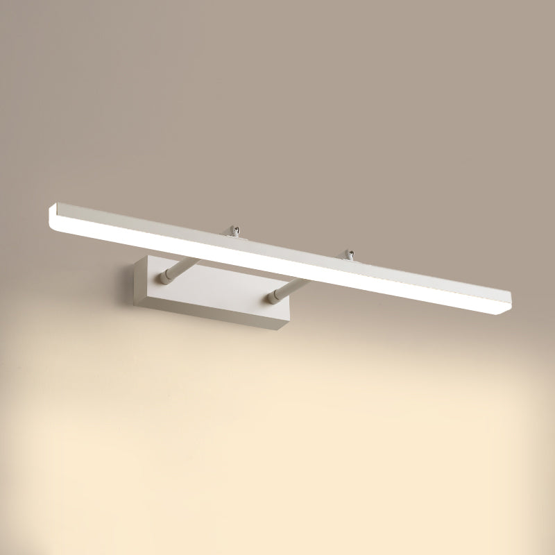 Modern Minimalist Style Linear Wall Mounted Vanity Lights Metal 1 Light Vanity Lighting Ideas for Bathroom