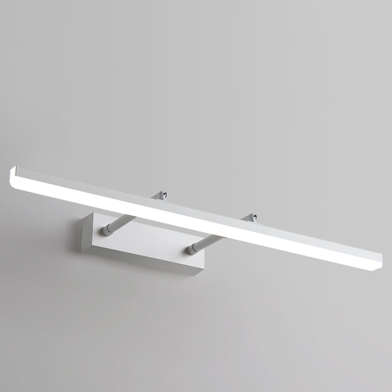 Modern Minimalist Style Linear Wall Mounted Vanity Lights Metal 1 Light Vanity Lighting Ideas for Bathroom