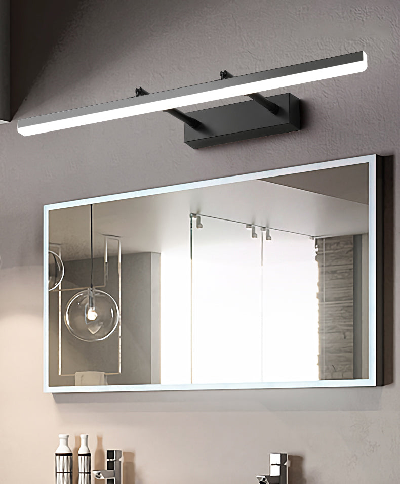 Modern Minimalist Style Linear Wall Mounted Vanity Lights Metal 1 Light Vanity Lighting Ideas for Bathroom