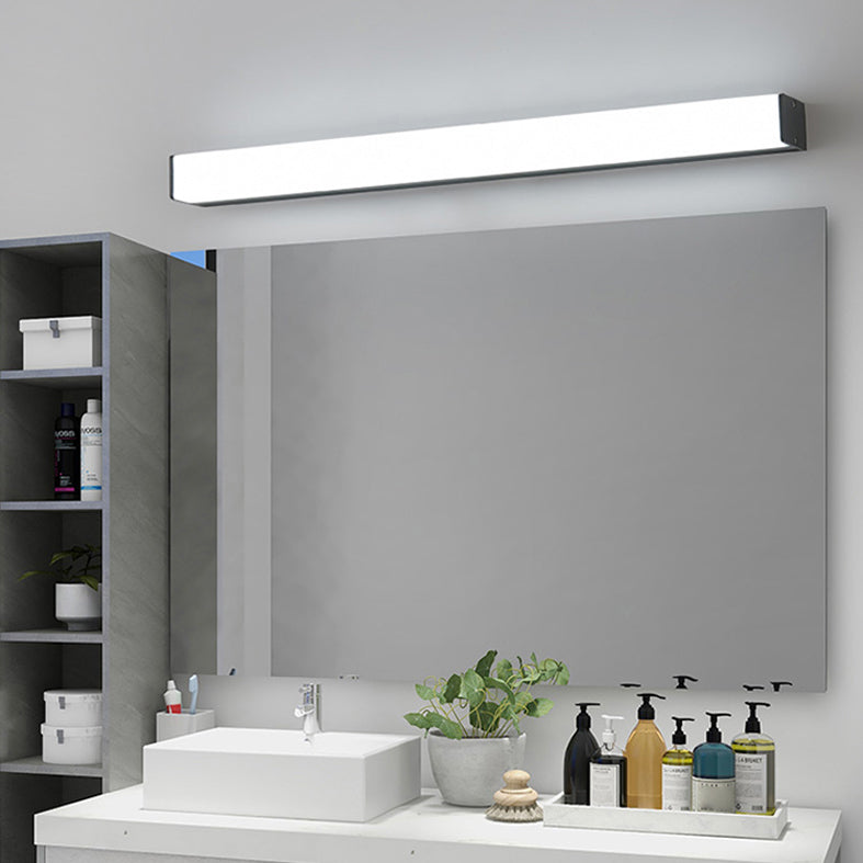 Modern Minimalist Style Rectangle Wall Mounted Vanity Lights 1 Light Vanity Lighting Ideas with Aluminum Alloy Shade