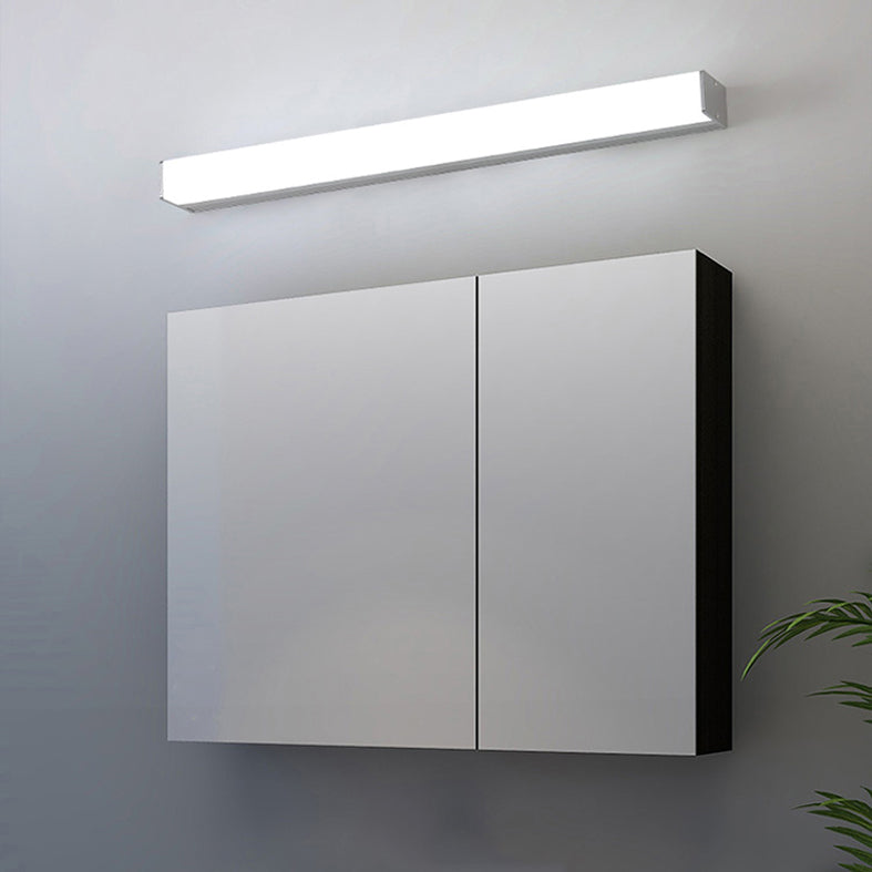 Modern Minimalist Style Rectangle Wall Mounted Vanity Lights 1 Light Vanity Lighting Ideas with Aluminum Alloy Shade