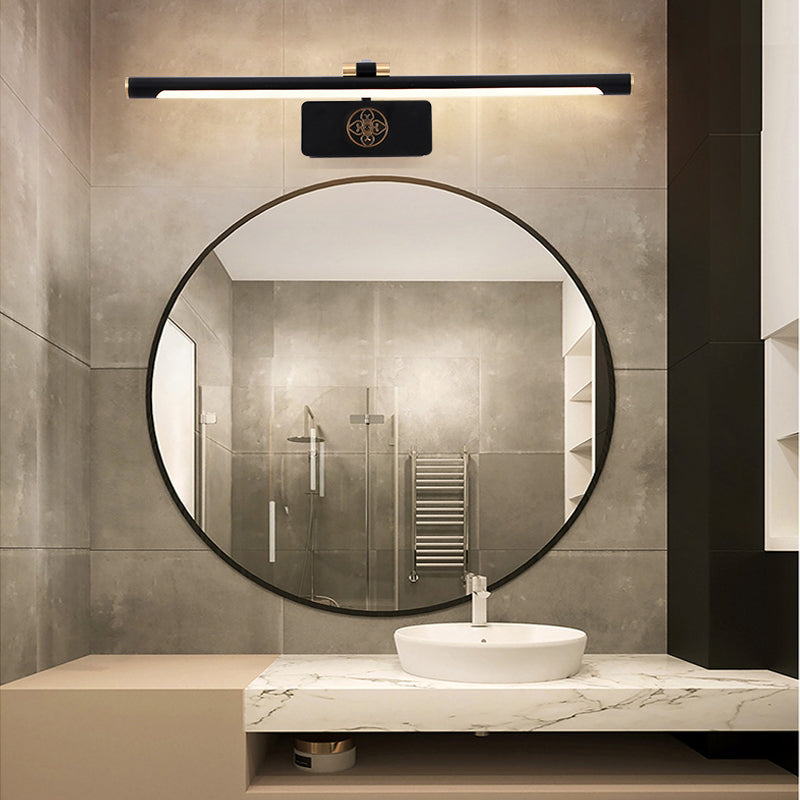 Modern Minimalist Style Tubes Wall Mounted Vanity Lights Metal 1 Light Vanity Lighting Ideas for Bathroom