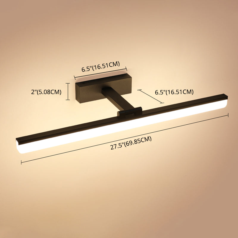 Modern Minimalist Style Elongated Wall Mounted Vanity Lights Aluminum Vanity Wall Light Fixtures for Bathroom