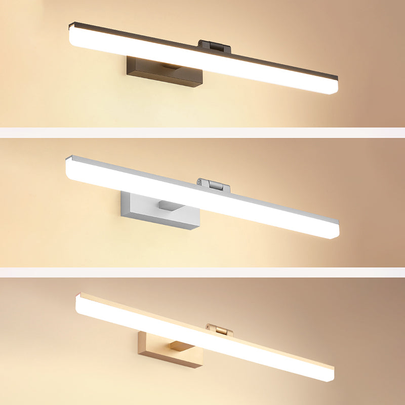 Modern Minimalist Style Elongated Wall Mounted Vanity Lights Aluminum Vanity Wall Light Fixtures for Bathroom