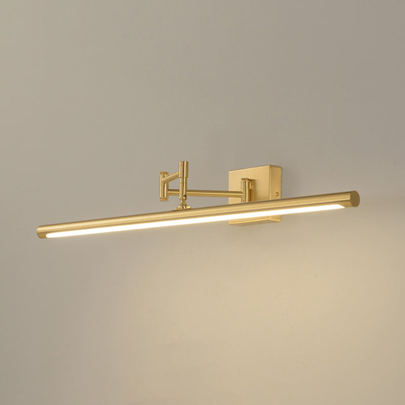 Modern Minimalist Style Tubes Wall Mounted Vanity Lights Copper Flush Mount Wall Sconce for Bathroom