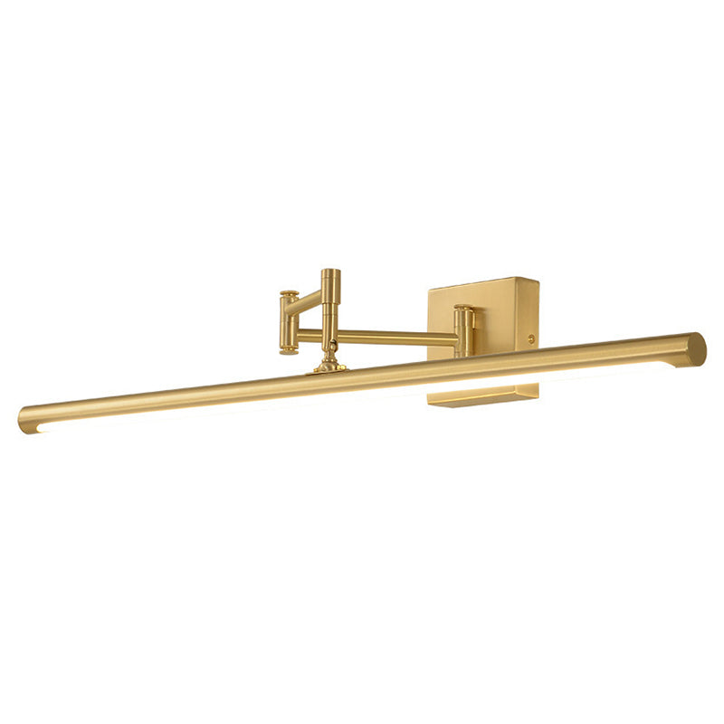 Modern Minimalist Style Tubes Wall Mounted Vanity Lights Copper Flush Mount Wall Sconce for Bathroom