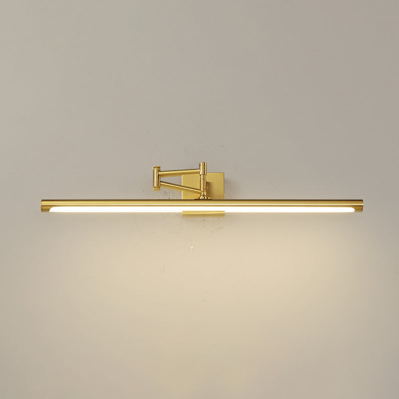 Modern Minimalist Style Tubes Wall Mounted Vanity Lights Copper Flush Mount Wall Sconce for Bathroom