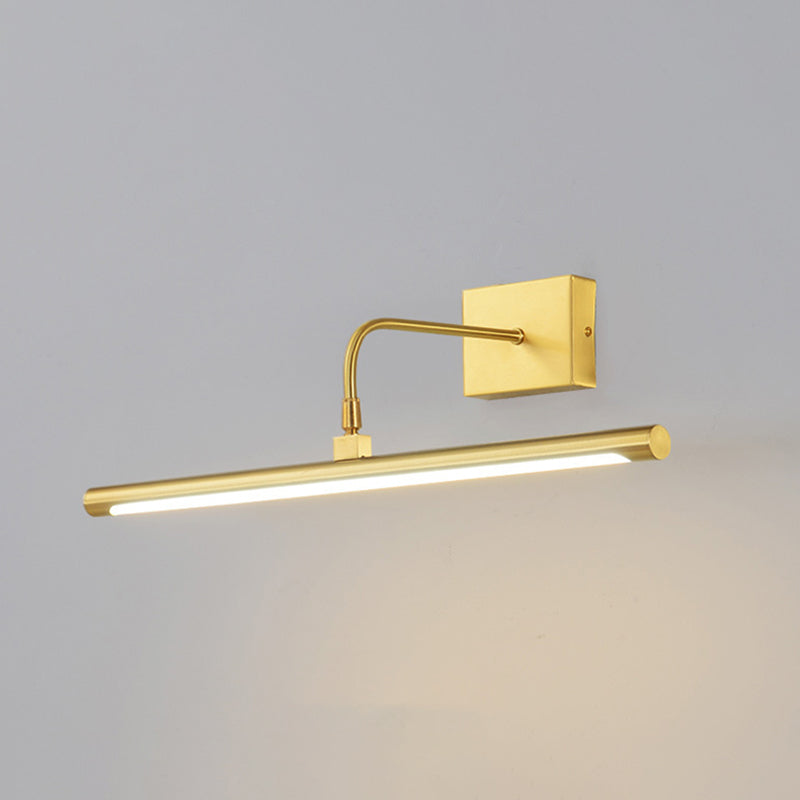 Modern Luxury Style Linear Wall Mounted Vanity Lights Copper Wall Lighting Ideas for Bathroom