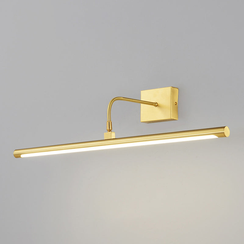 Modern Luxury Style Linear Wall Mounted Vanity Lights Copper Wall Lighting Ideas for Bathroom