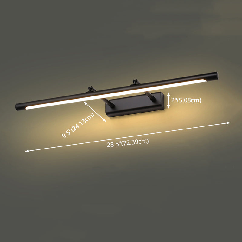 Modern Minimalist Style Strip Wall Mounted Vanity Lights Metal 1 Light Vanity Wall Light Fixtures for Bathroom