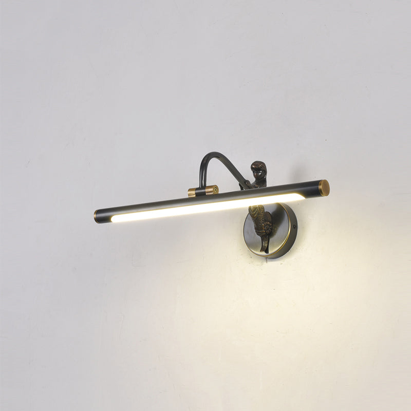 Tubos de estilo minimalista moderno lámparas de pared de tocadoras Cobre 1 luces de tocador de pared ligera para el baño