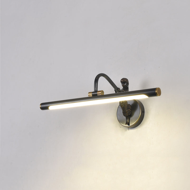 Modern Minimalist Style Tubes Vanity Wall Light Fixtures Copper 1 Light Wall Mounted Vanity Lights for Bathroom