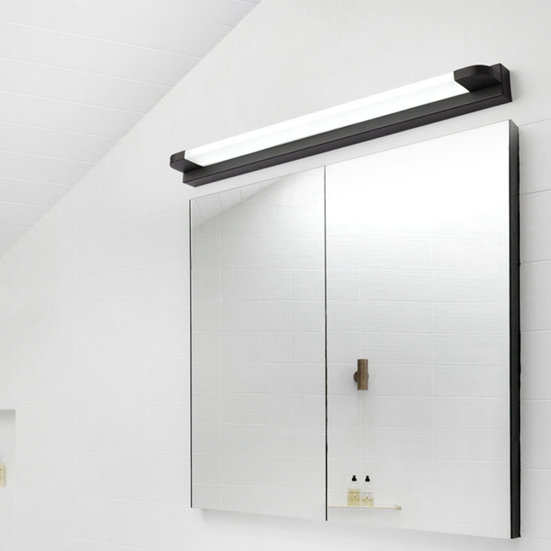 Espejo de pared lineal frontal de estilo minimalista moderno lámparas de pared de tocador de acrílico