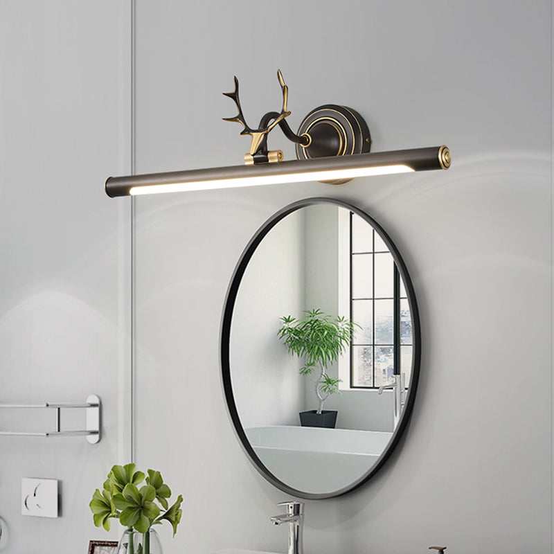 Modern Minimalist Style Streamlined Wall Mounted Vanity Lights Copper Vanity Wall Light Fixtures with Antlers