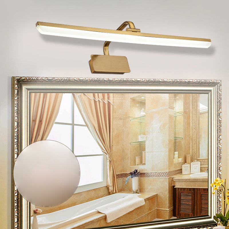 Modern Minimalist Style Streamlined Wall Mounted Light Fixture Zinc Alloy 1 Light Wall Mounted Vanity Lights