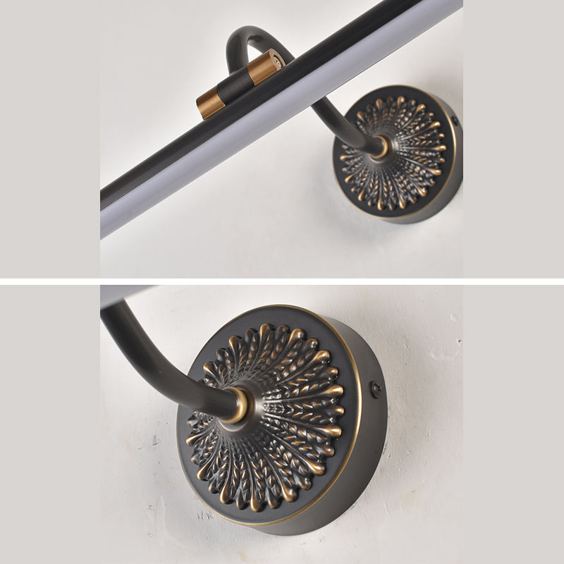 Mid Century Modern Cylindrical Wall Mounted Light Fixture Copper Wall Mount Lighting for Bathroom