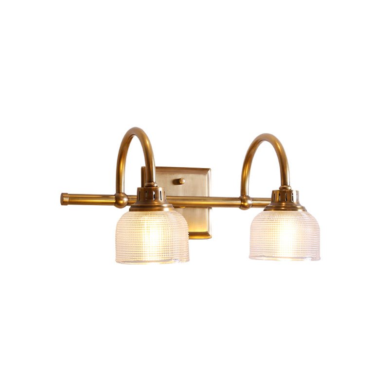 Traditional Simplicity Bowl Vanity Sconce Lights Glass Wall Mount Light Fixture for Bathroom