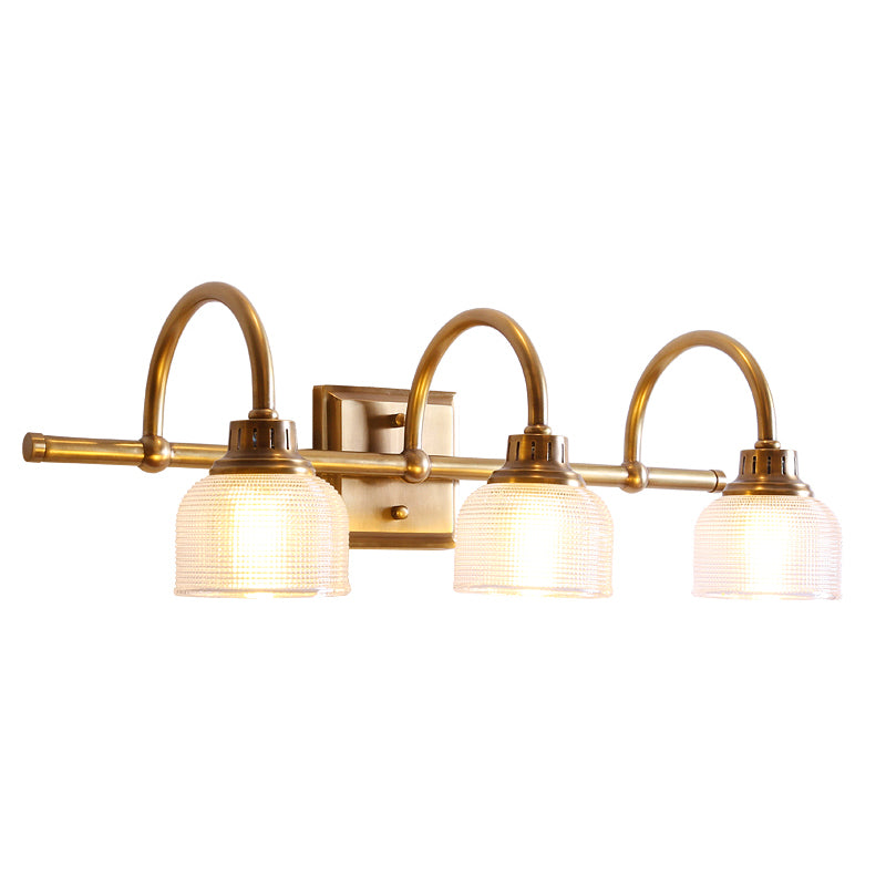 Traditional Simplicity Bowl Vanity Sconce Lights Glass Wall Mount Light Fixture for Bathroom