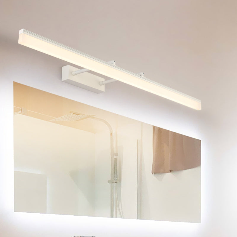 Simplicidad Luces de espejo de tocador alargado Luz de pared metálica Fixros para el baño