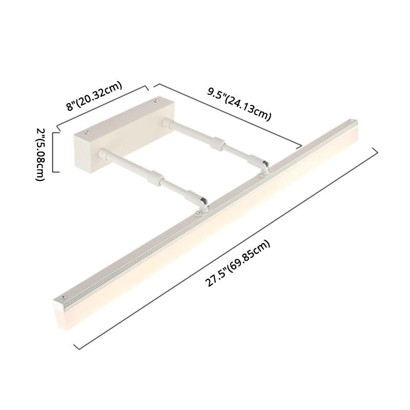 Simplicidad Luces de espejo de tocador alargado Luz de pared metálica Fixros para el baño