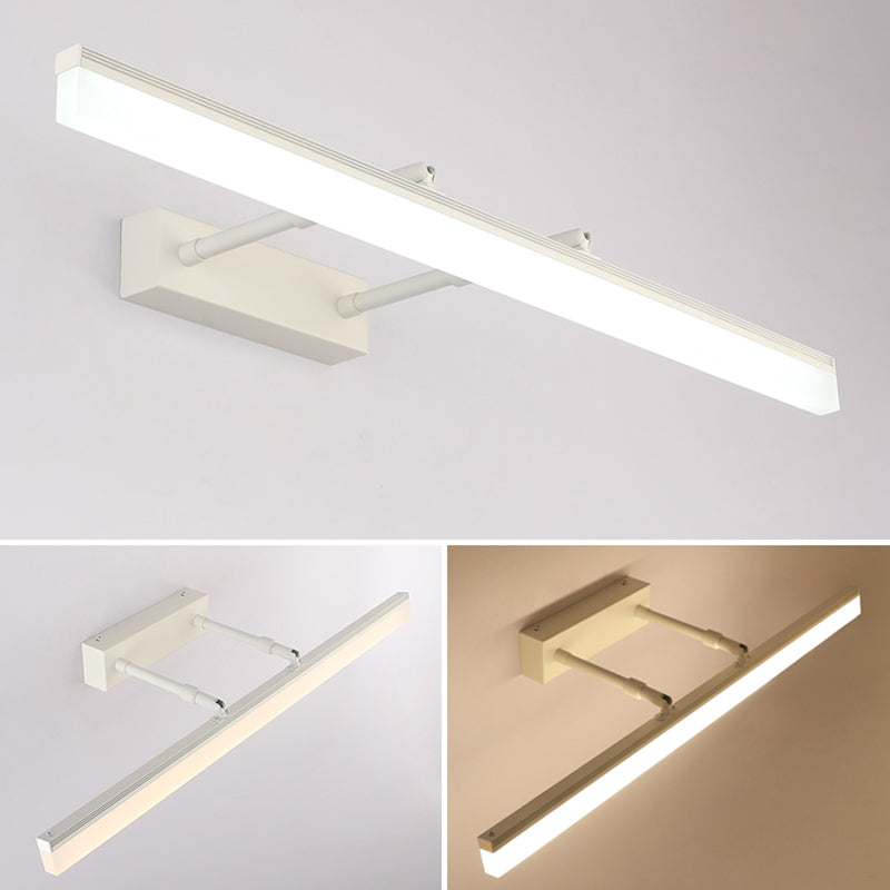 Simplicidad Luces de espejo de tocador alargado Luz de pared metálica Fixros para el baño