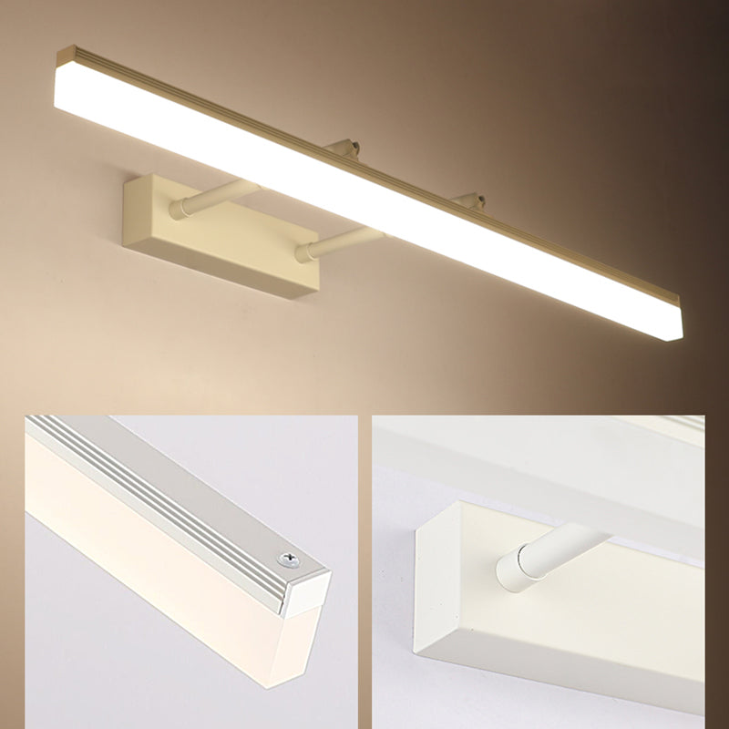 Simplicidad Luces de espejo de tocador alargado Luz de pared metálica Fixros para el baño