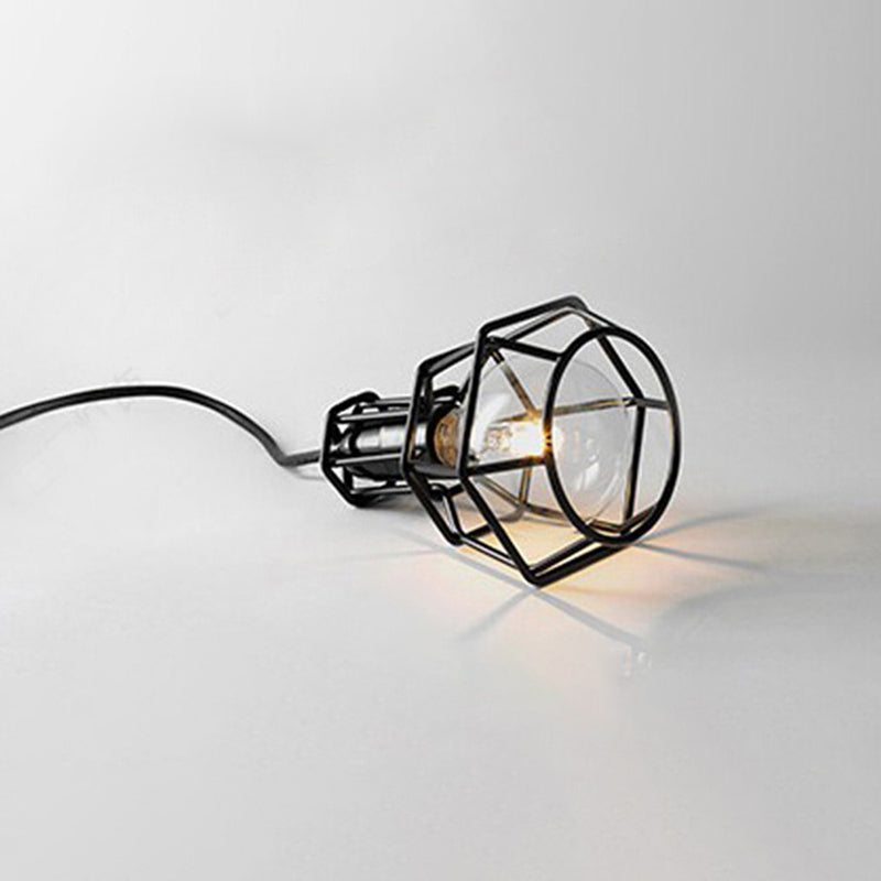 Lampada appendetta a gabbia nera a 1 illuminazione Black Cage Light Light per il corridoio