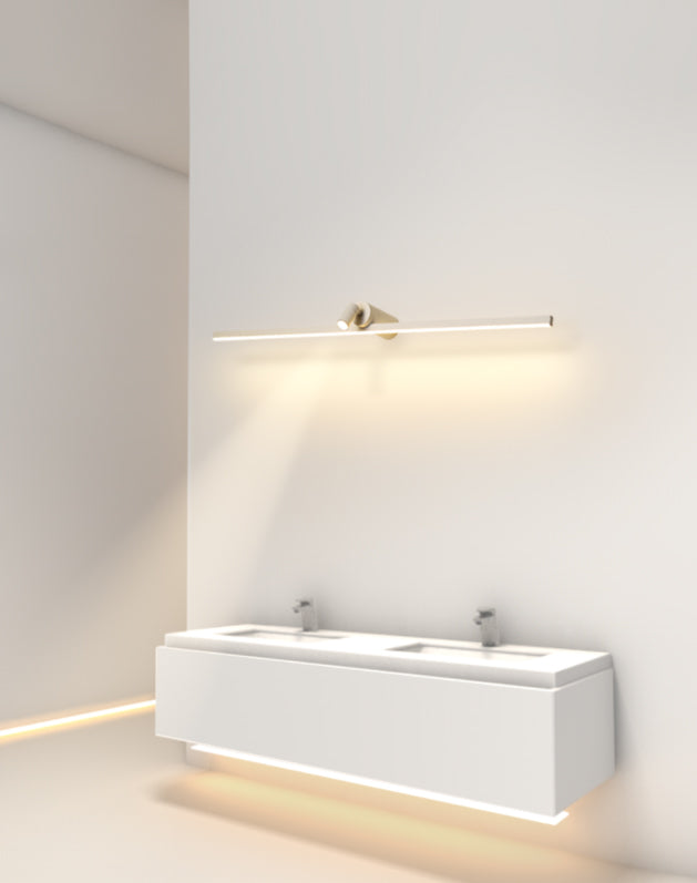 Simplicidad Luces de espejo de tocador alargado Luz de pared metálica Fixros para el baño