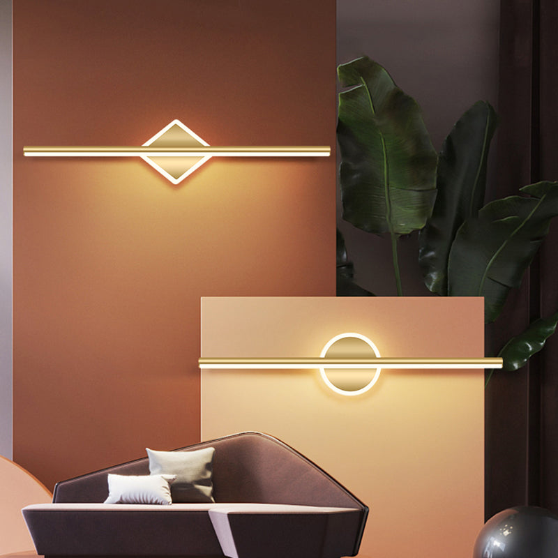 Linear Vanity Wall Lights Simplicity Metallic Vanity Wall Sconce for Bathroom