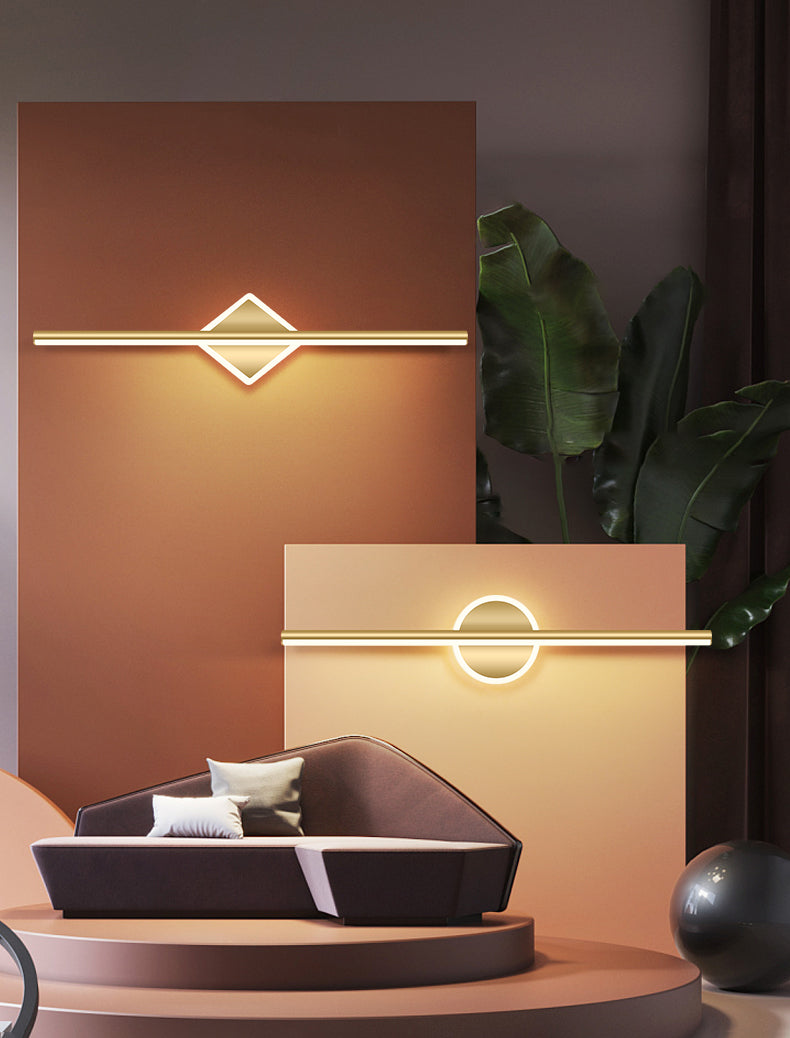 Linear Vanity Wall Lights Simplicity Metallic Vanity Wall Sconce for Bathroom