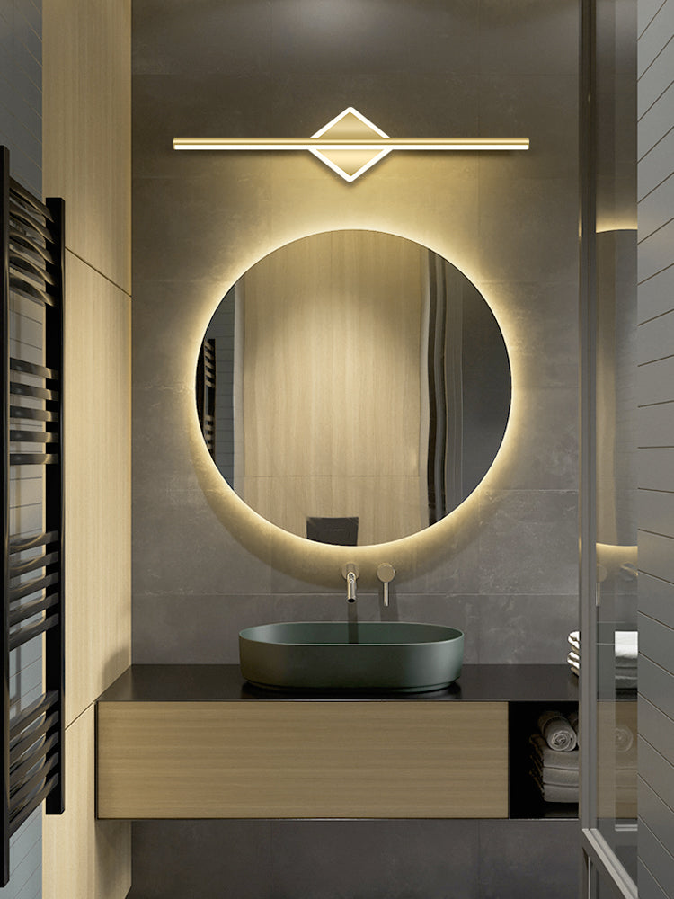 Linear Vanity Wall Lights Simplicity Metallic Vanity Wall Sconce for Bathroom