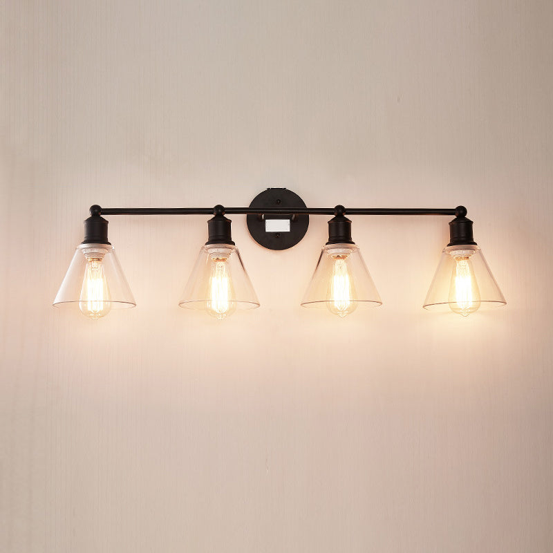 Industrial Wall Sconce Beside Light Multi-light Retro Glass Light Indoor Bedroom Hotel Light