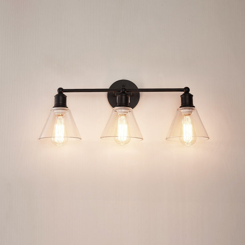 Industrial Wall Sconce Beside Light Multi-light Retro Glass Light Indoor Bedroom Hotel Light