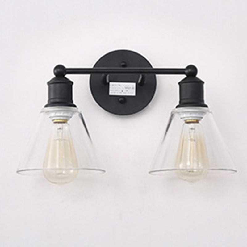 Industrial Wall Sconce Beside Light Multi-light Retro Glass Light Indoor Bedroom Hotel Light