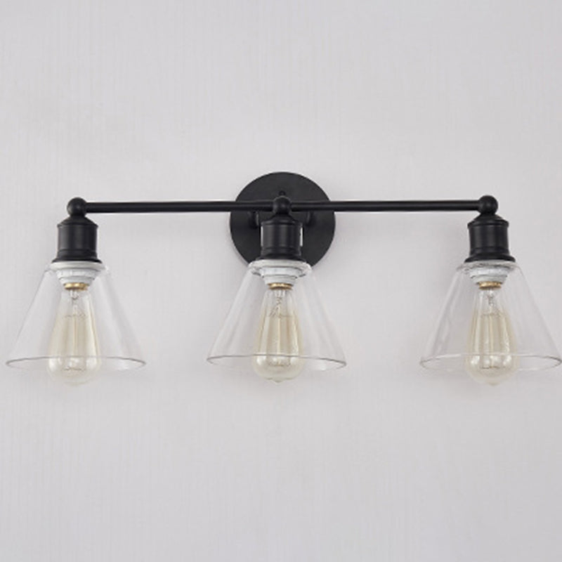 Industrial Wall Sconce Beside Light Multi-light Retro Glass Light Indoor Bedroom Hotel Light