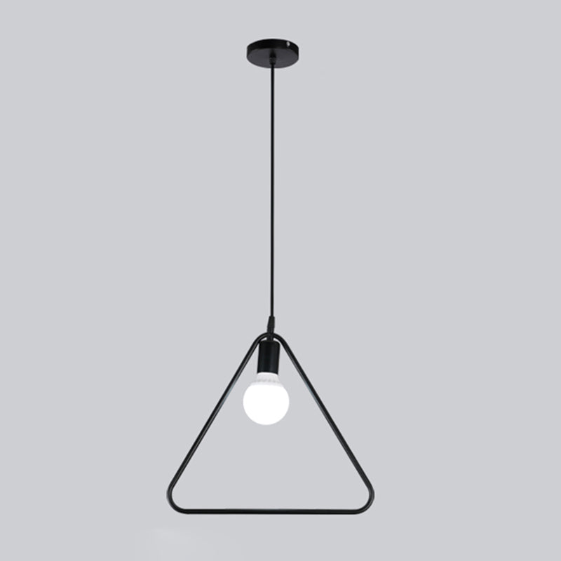 Metal Hanging Ceiling Light Geometric Minimalist Style Hanging Pendant Light for Cloth Shop