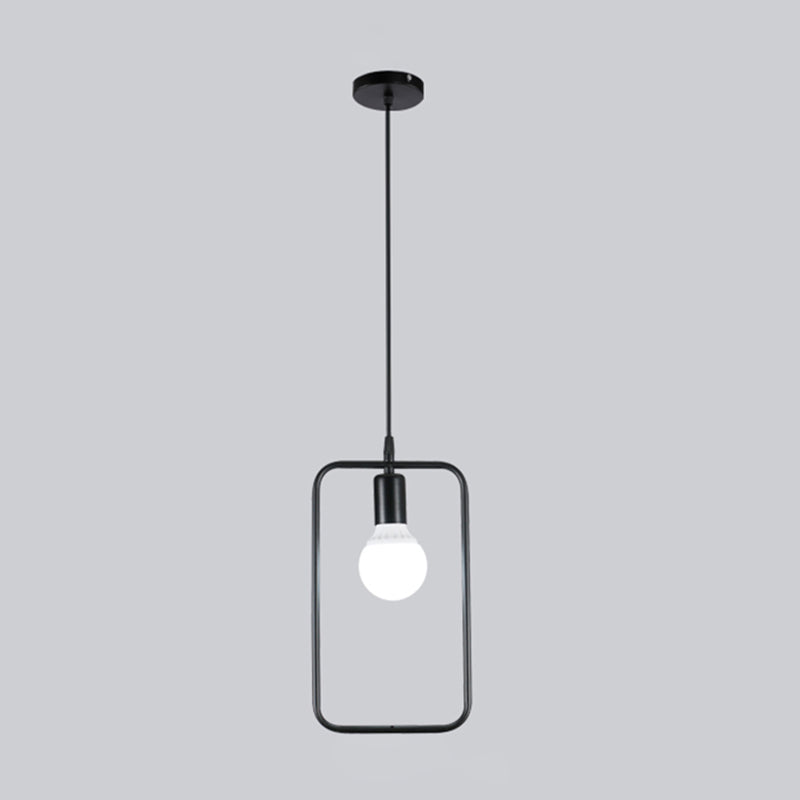 Metal Hanging Ceiling Light Geometric Minimalist Style Hanging Pendant Light for Cloth Shop