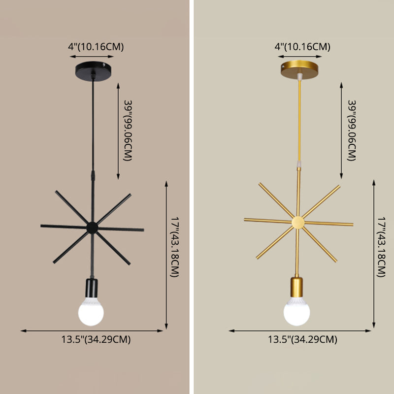 Metaalhangende plafondlicht geometrische minimalistische stijl hangend hanglamp voor stoffen winkel