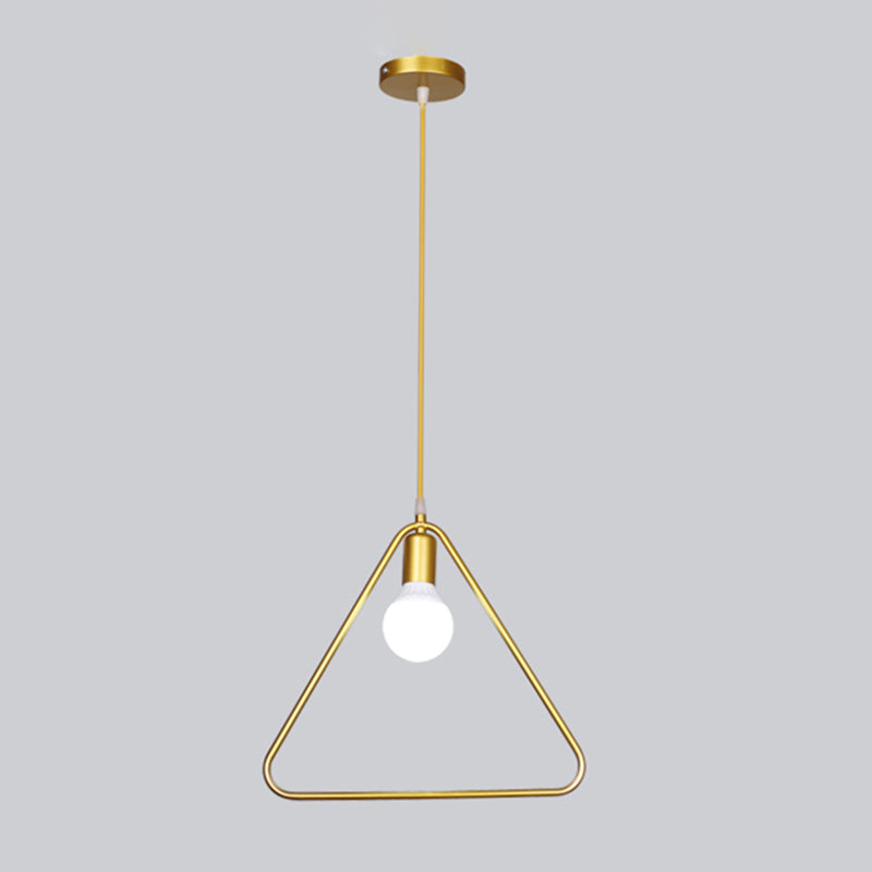 Metal Hanging Ceiling Light Geometric Minimalist Style Hanging Pendant Light for Cloth Shop