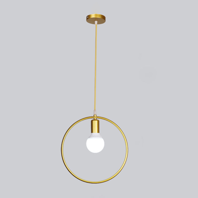 Metal Hanging Ceiling Light Geometric Minimalist Style Hanging Pendant Light for Cloth Shop