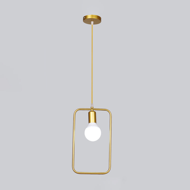 Metal Hanging Ceiling Light Geometric Minimalist Style Hanging Pendant Light for Cloth Shop