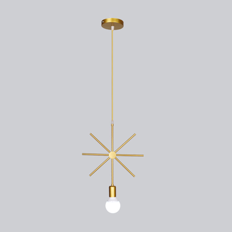 Metal Hanging Ceiling Light Geometric Minimalist Style Hanging Pendant Light for Cloth Shop